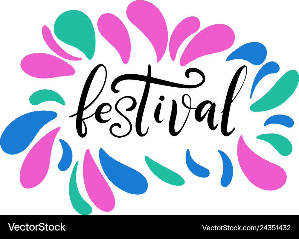 Music festival lettering Music festival lettering vector image