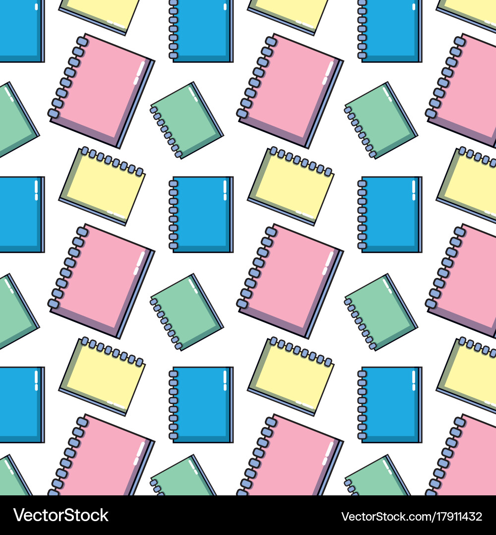 Notebook papers object design to write background vector image