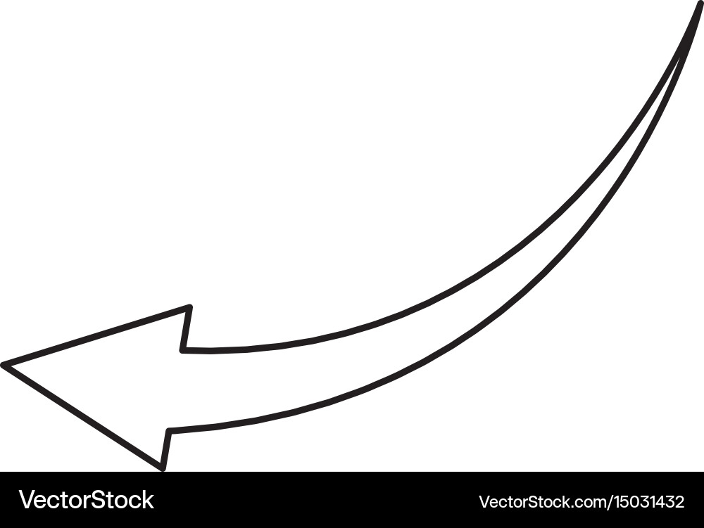 Outlined Reload Arrow Icon vector image