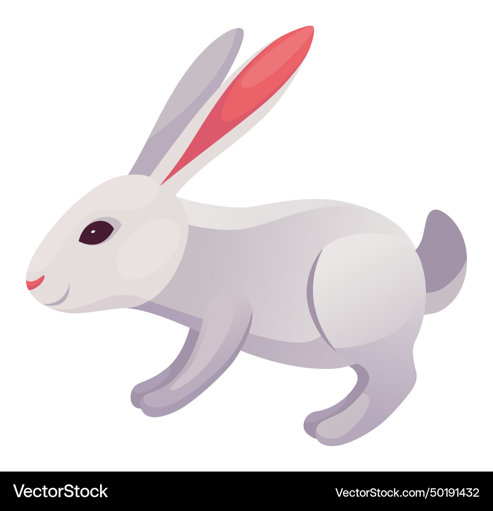 Rabbit animation icon bunny jump or running Rabbit animation icon bunny jump or running vector image