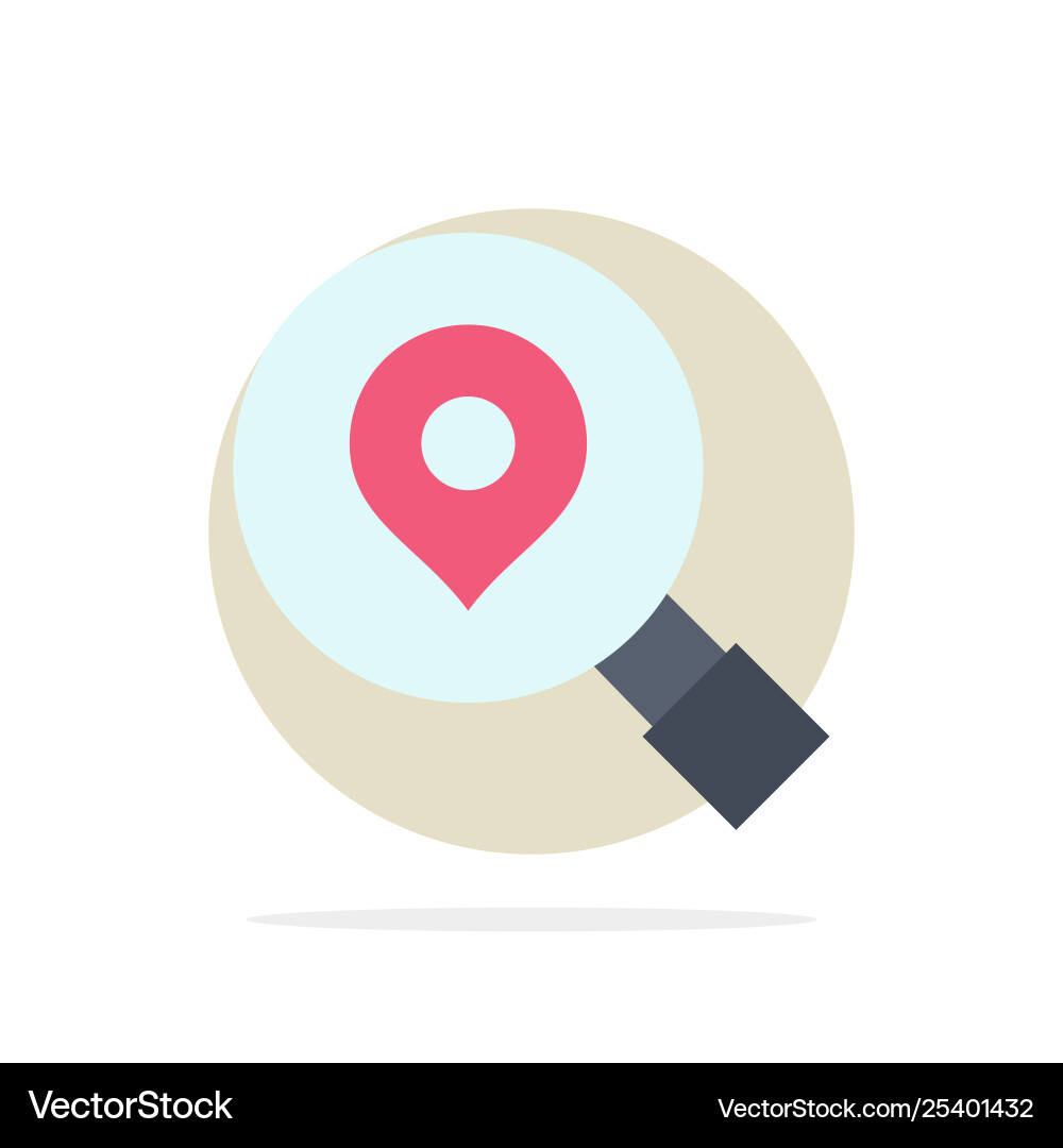 Research search map location abstract circle Research search map location abstract circle Vector Image