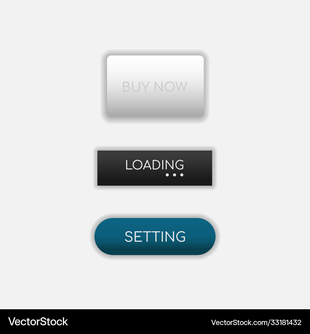Web buttons flat design template vector image