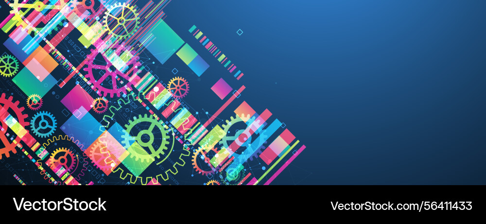Abstract technological background with colored Abstract technological background with colored vector image