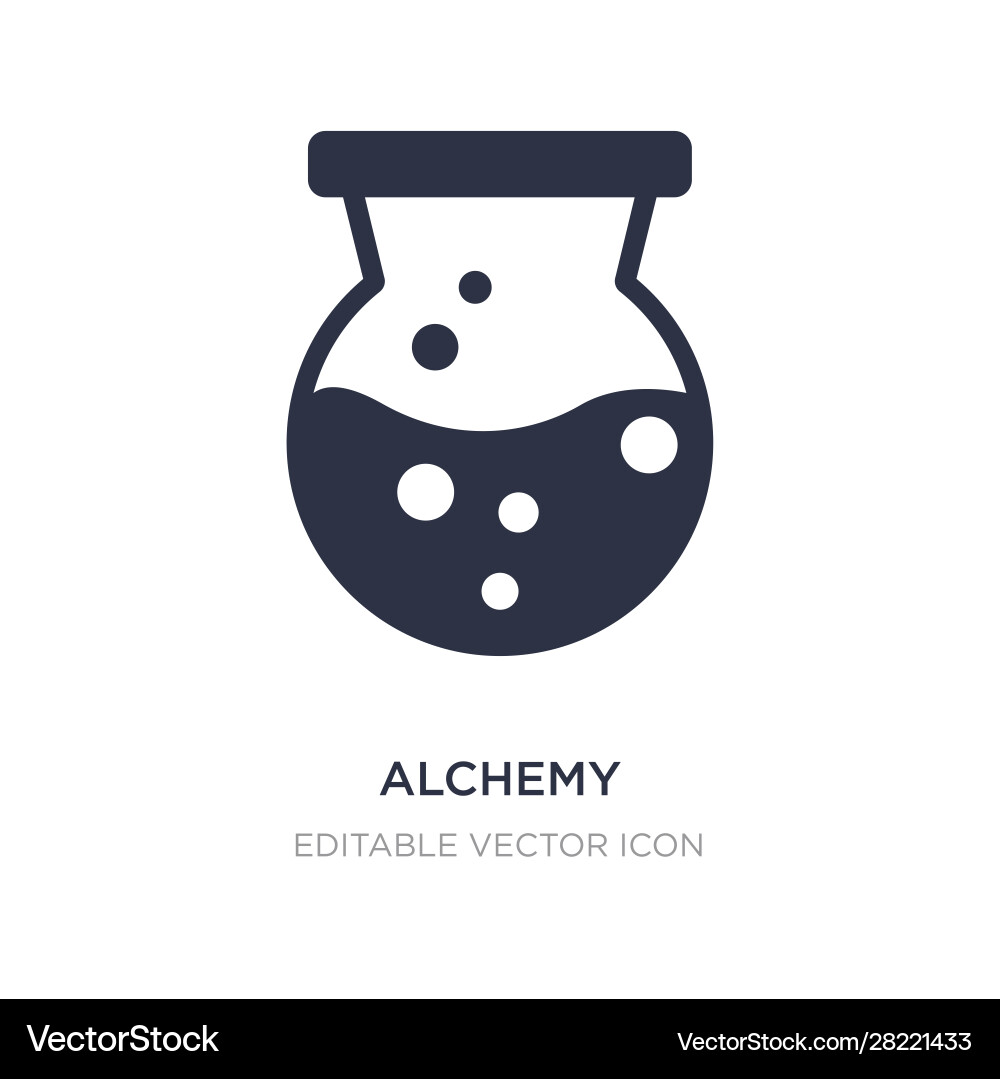 Alchemy icon on white background simple element Vector Image