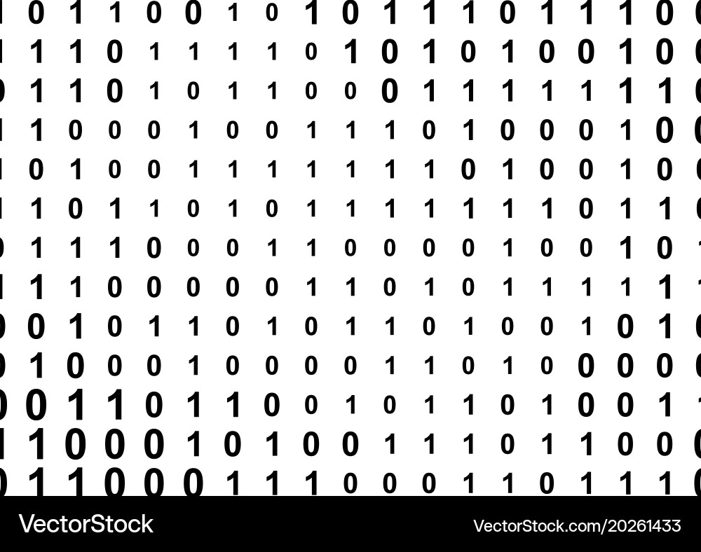 Binary computer code background vector image