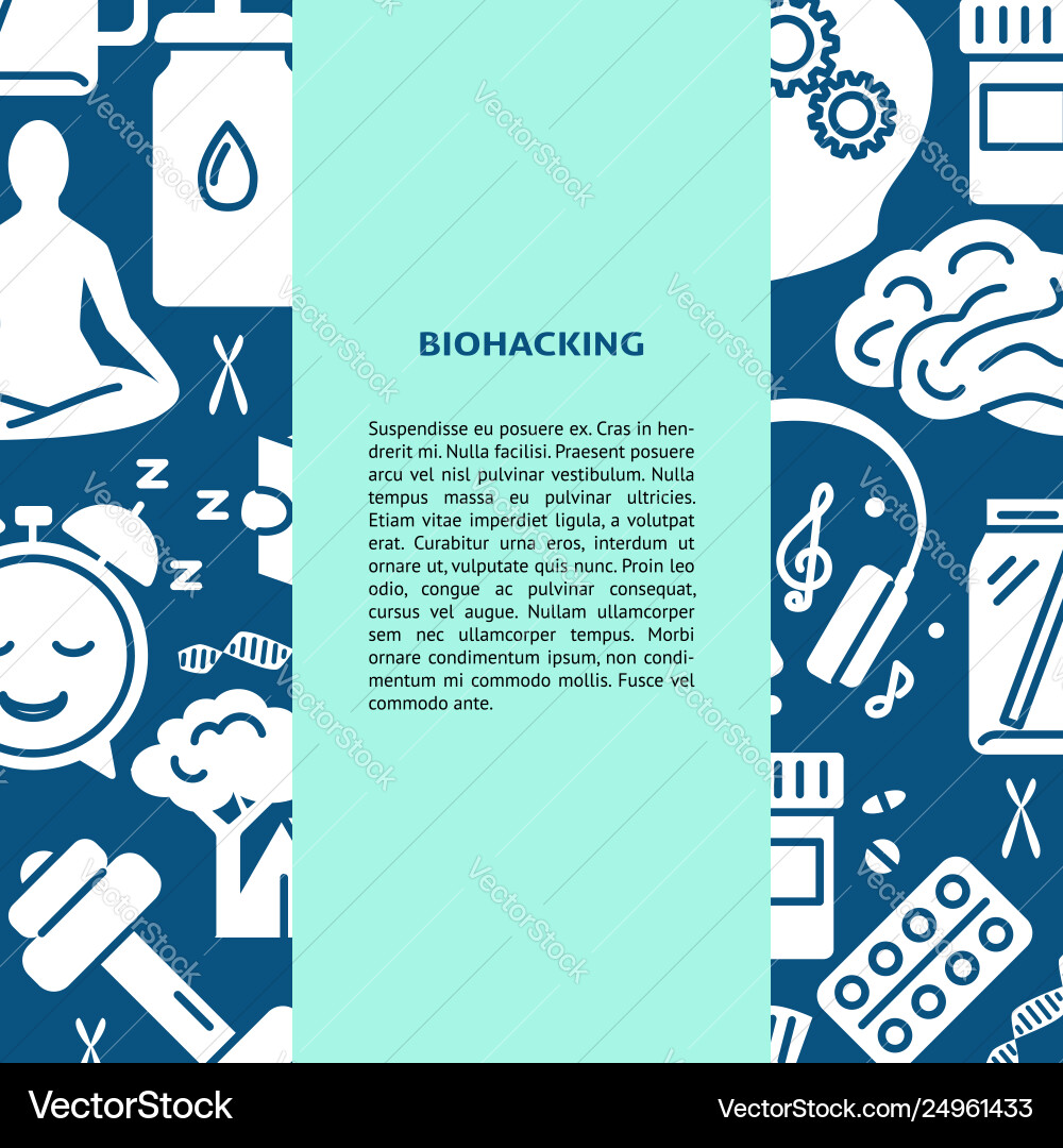 Biohacking concept background in flat style Biohacking concept background in flat style vector image
