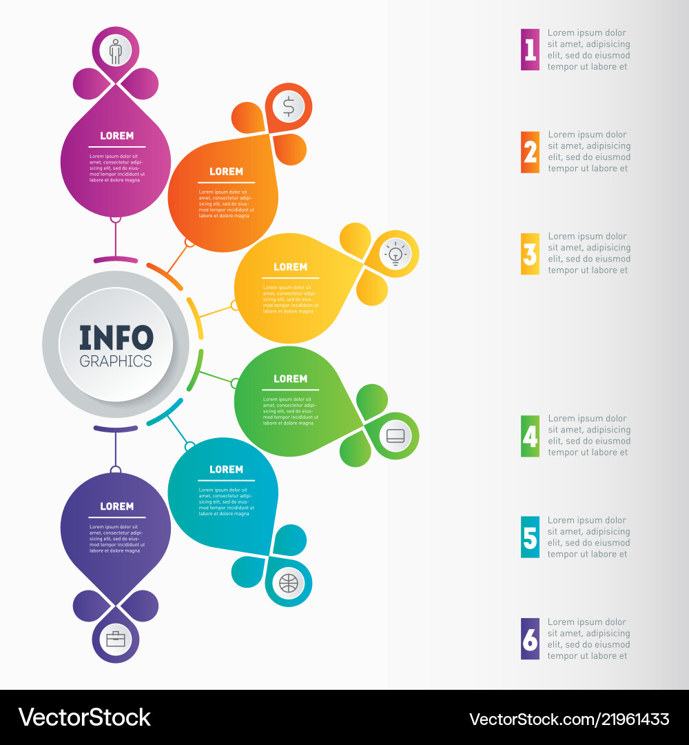 Business Data Chart Concepts Vector Image