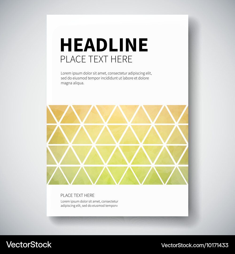 Cover design with abstract colorful triangulated Vector Image