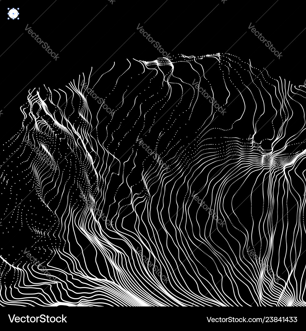 Dynamic Particle Grid - 3D Abstract vector image