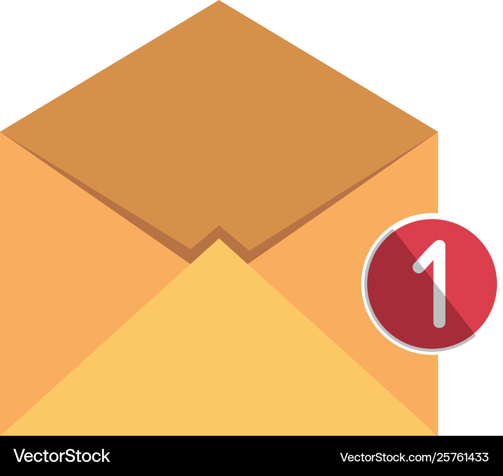 Envelope mail with counter number Envelope mail with counter number vector image