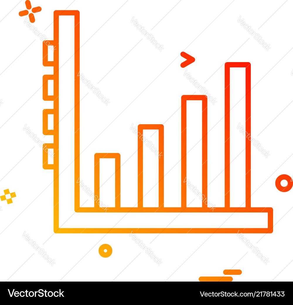 Graph icon design Vector Image