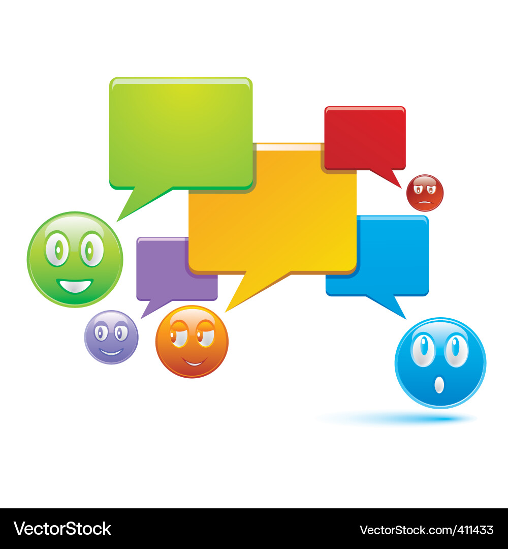 Happy Bubbles with Smiles Vector Image