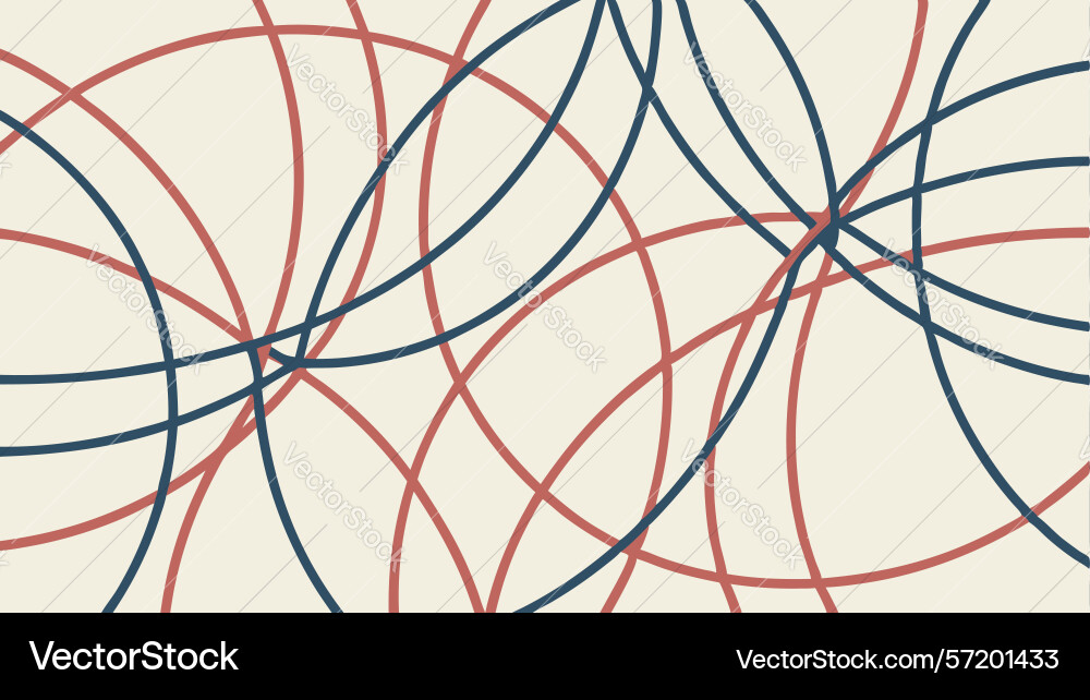 Intersecting flowing lines abstract pattern Vector Image