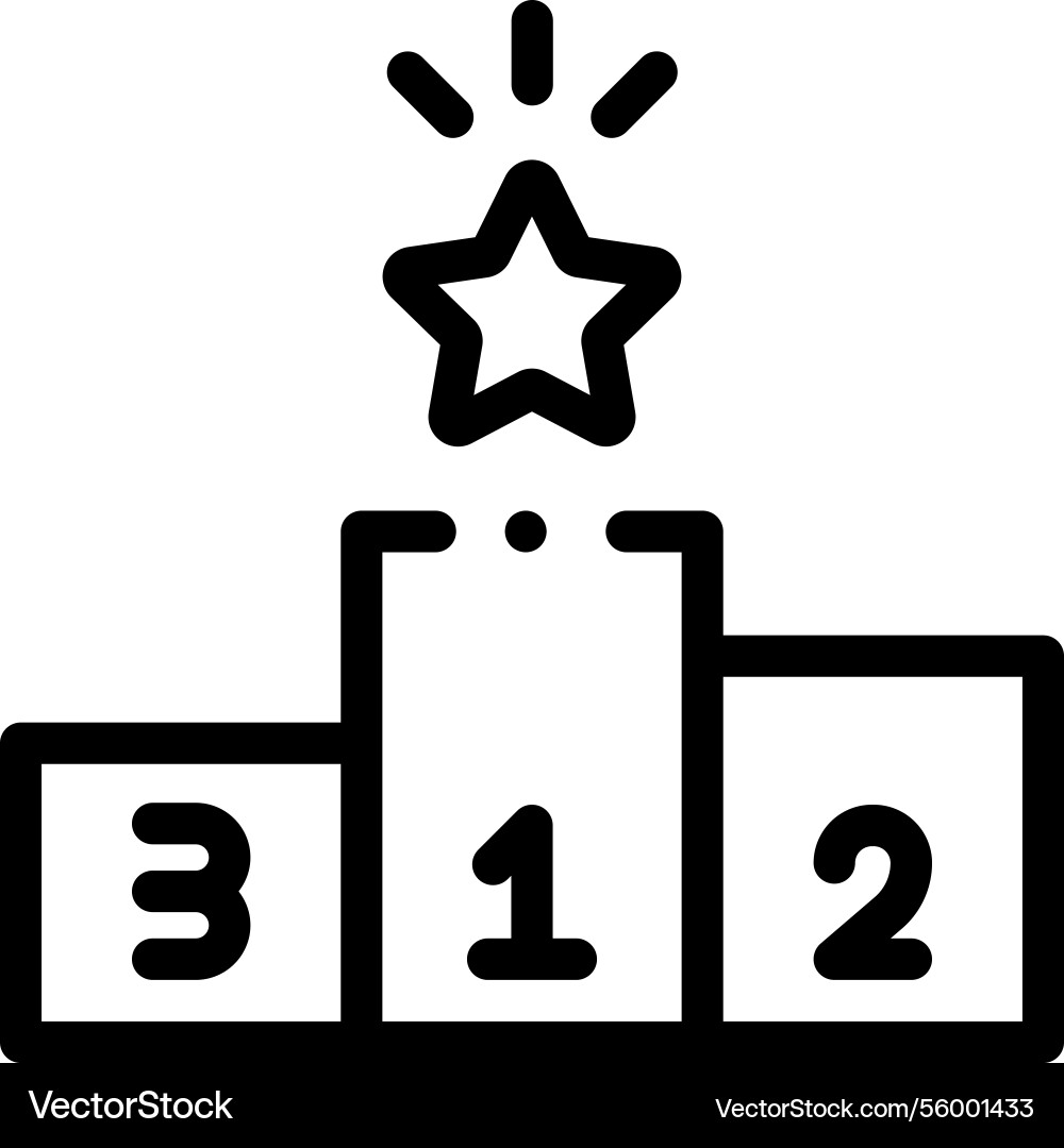 Number one icon thin linear style design isolated Vector Image