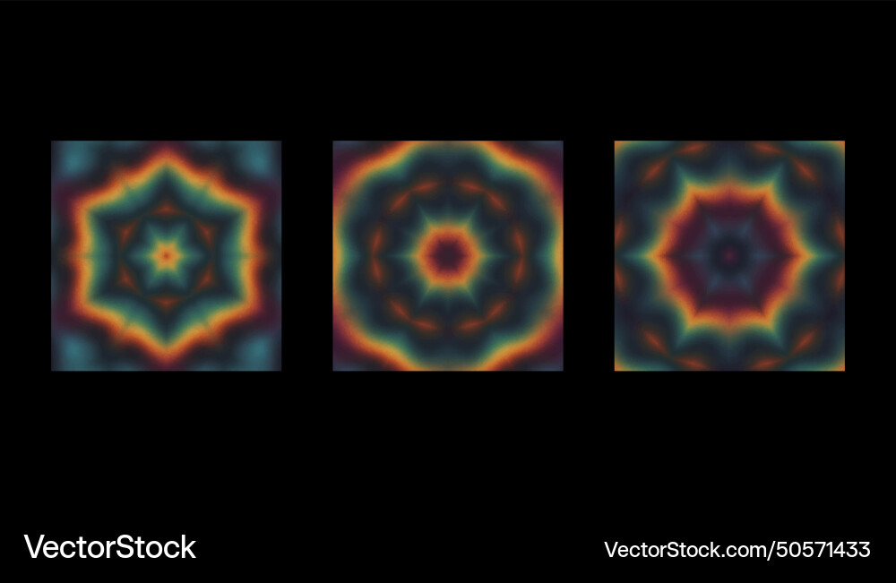 Set of gradient backgrounds with grainy texture Vector Image