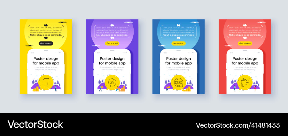 Simple set of recovery file update data and 360 Simple set of recovery file update data and 360 Vector Image