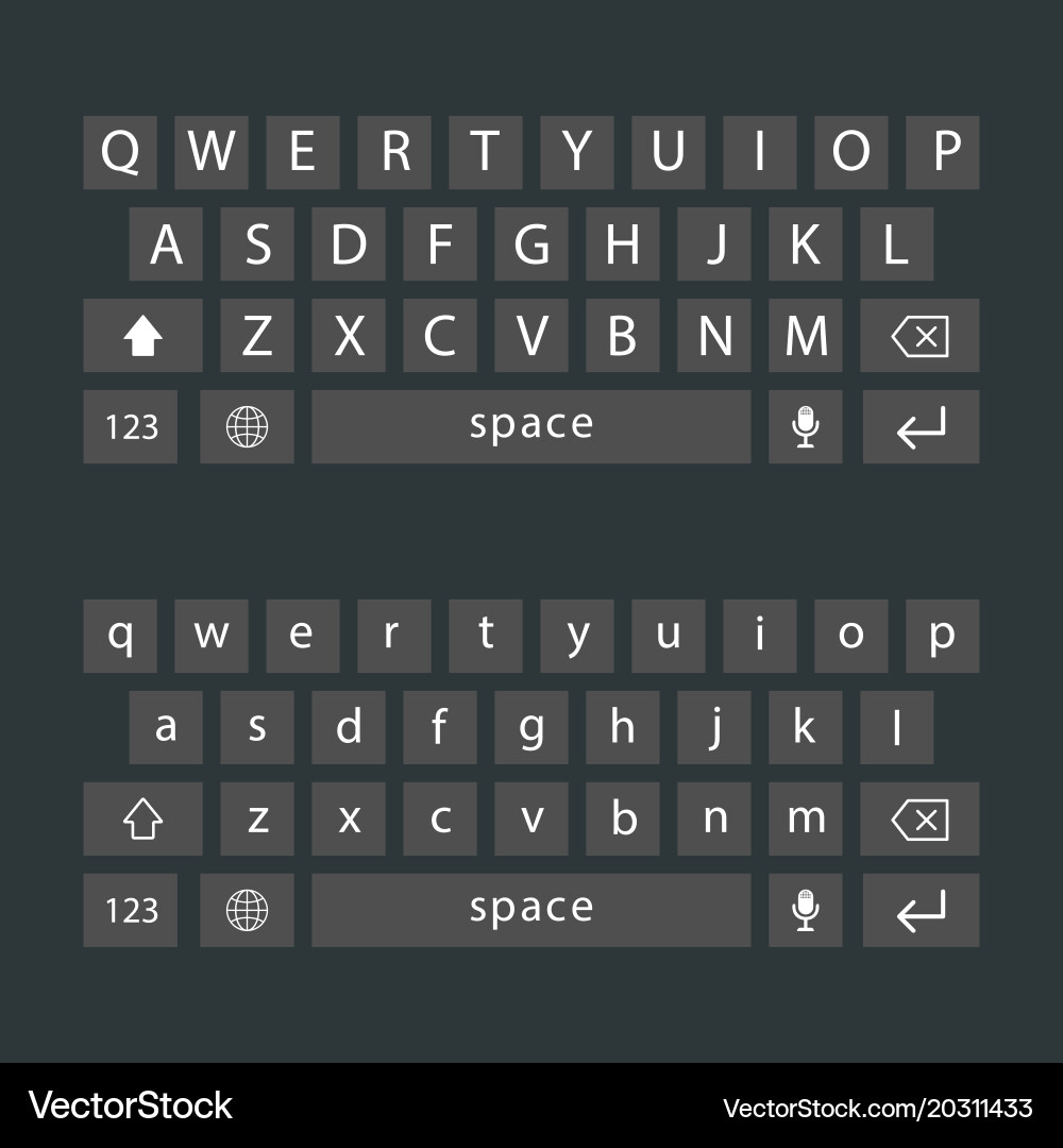 Smartphone Keyboard Interface vector image