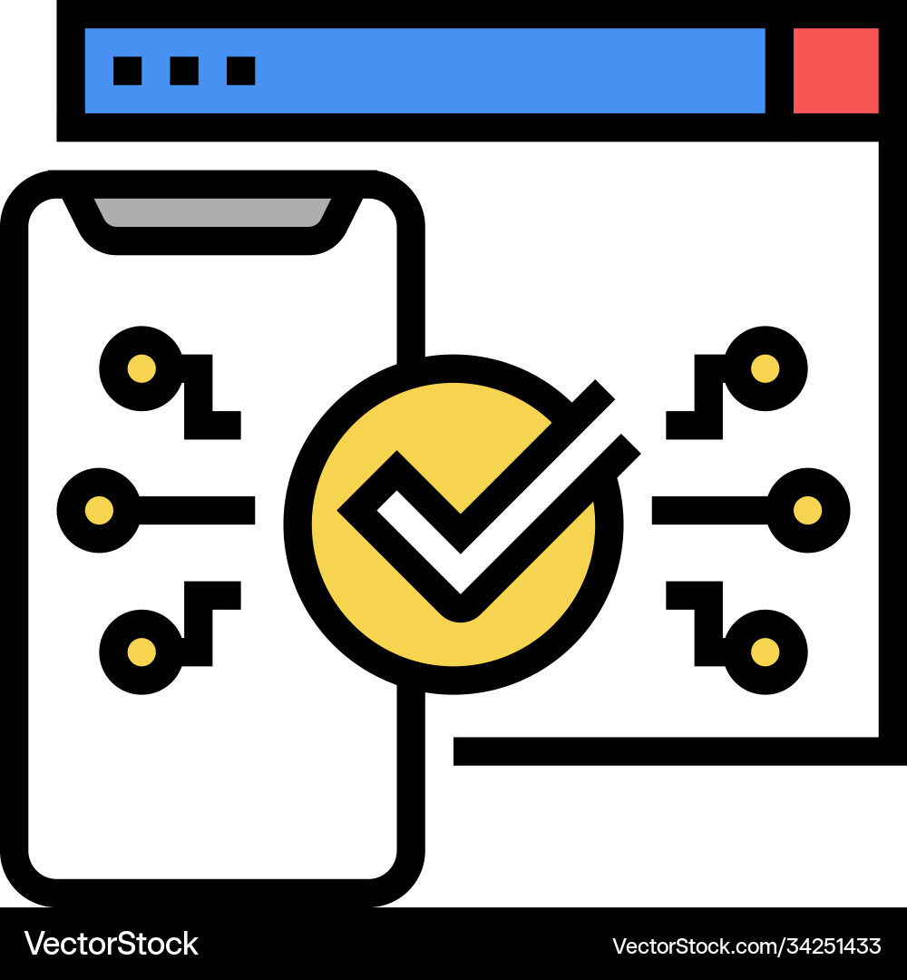Two step authentication color icon Vector Image