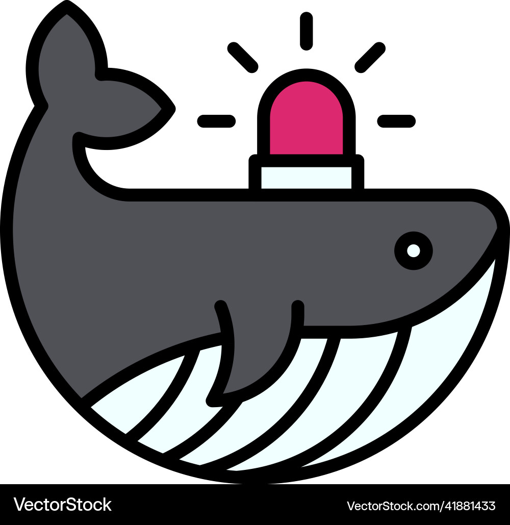 Whale alert icon crypto related – Royalty-Free Vector | VectorStock