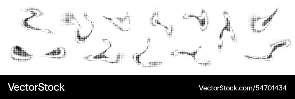 Abstract shapes dot pattern with gradient noise Abstract shapes dot pattern with gradient noise vector image