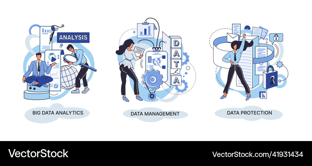 Big data analytics platform management Big data analytics platform management vector image