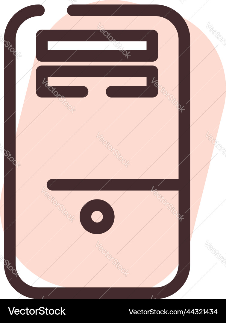 Computer device on a white background vector image