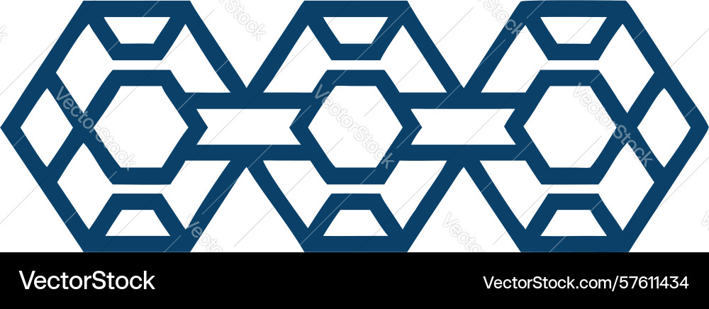 Dark blue hexagonal geometric pattern symbolizing vector image