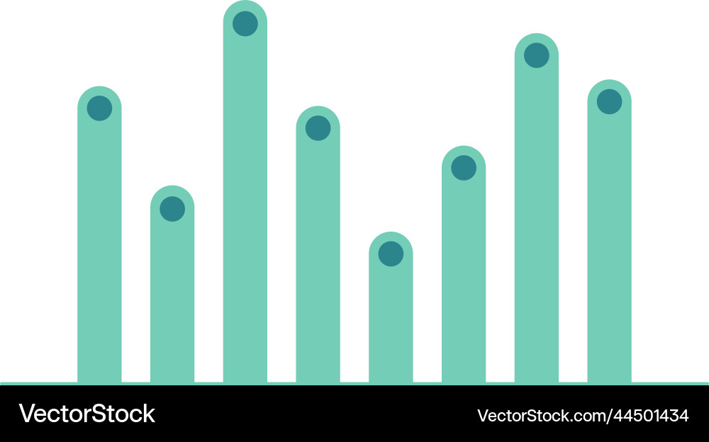 Dashboard statistic icon column chart with data Dashboard statistic icon column chart with data Vector Image