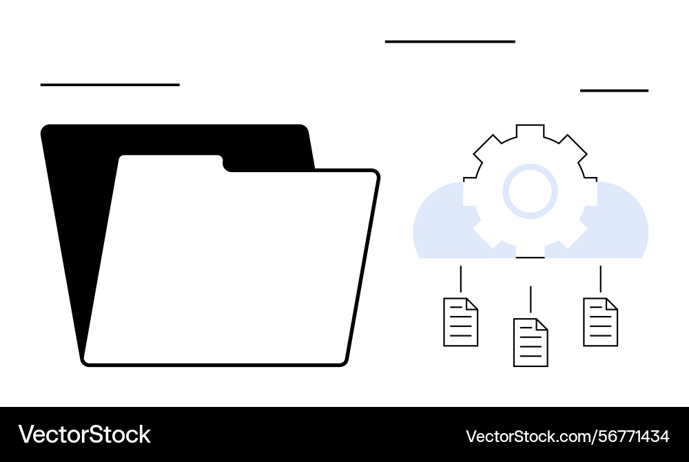 Digital file management with cloud synchronization Digital file management with cloud synchronization vector image