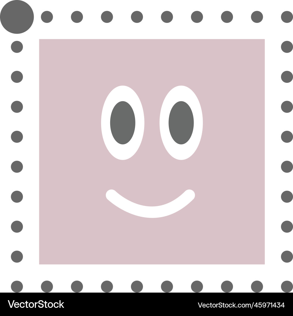 Dotted square shape for tracing lines Dotted square shape for tracing lines vector image