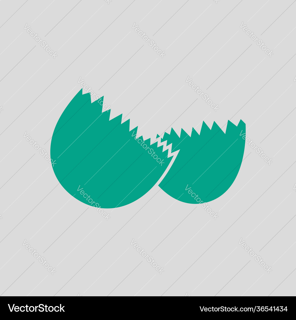Empty egg shell icon Empty egg shell icon vector image
