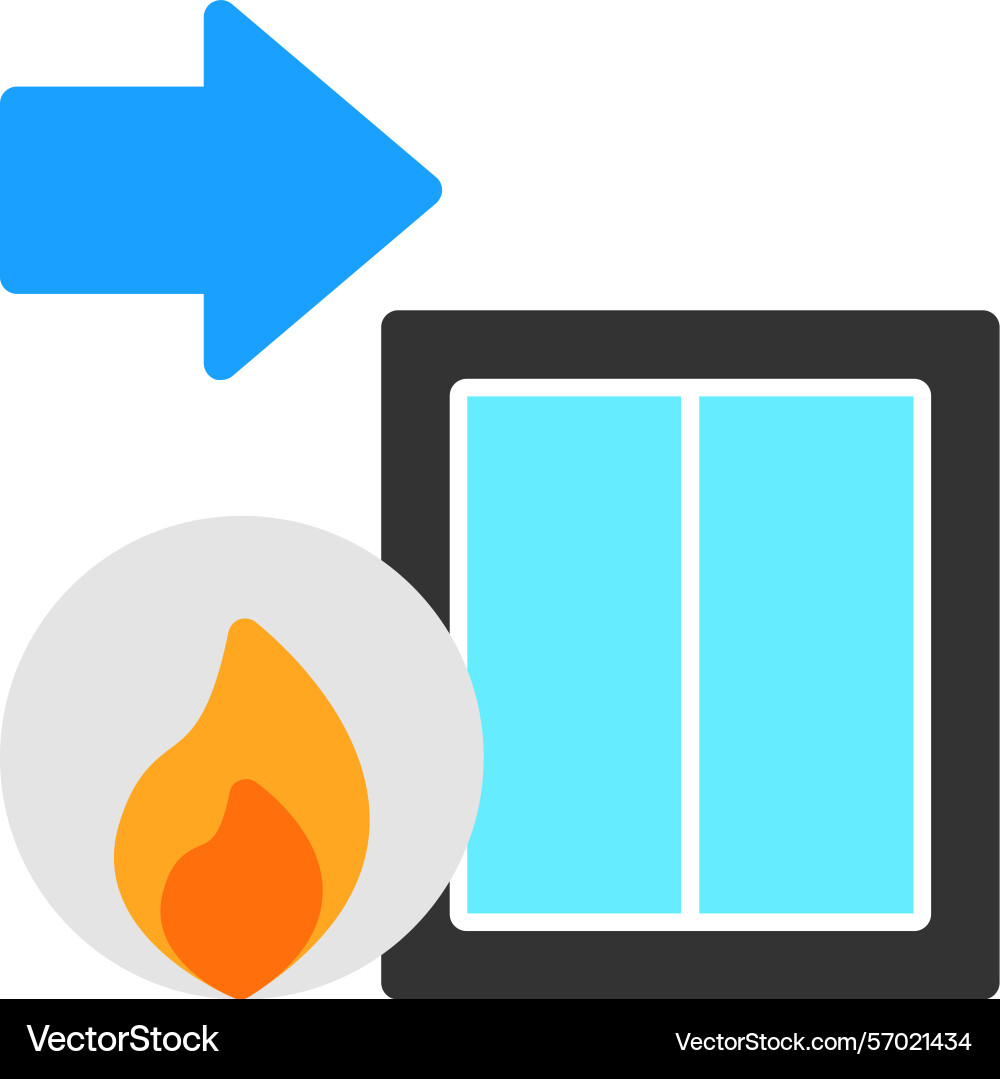 Factory exit flat style icon design Vector Image
