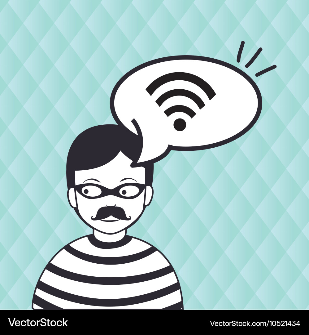 Hacker information app icon vector image