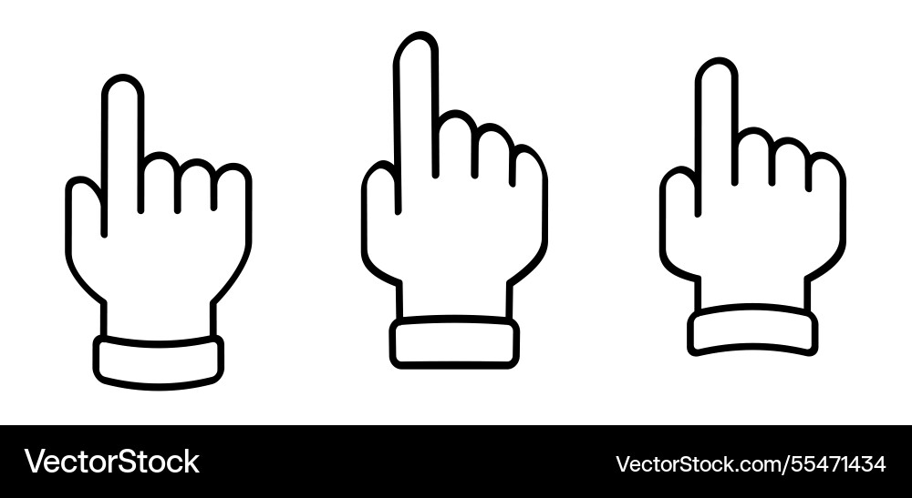 Hand-Cursor klicken Sie hier klicken Hand-Cursor klicken Sie hier klicken vektorbild
