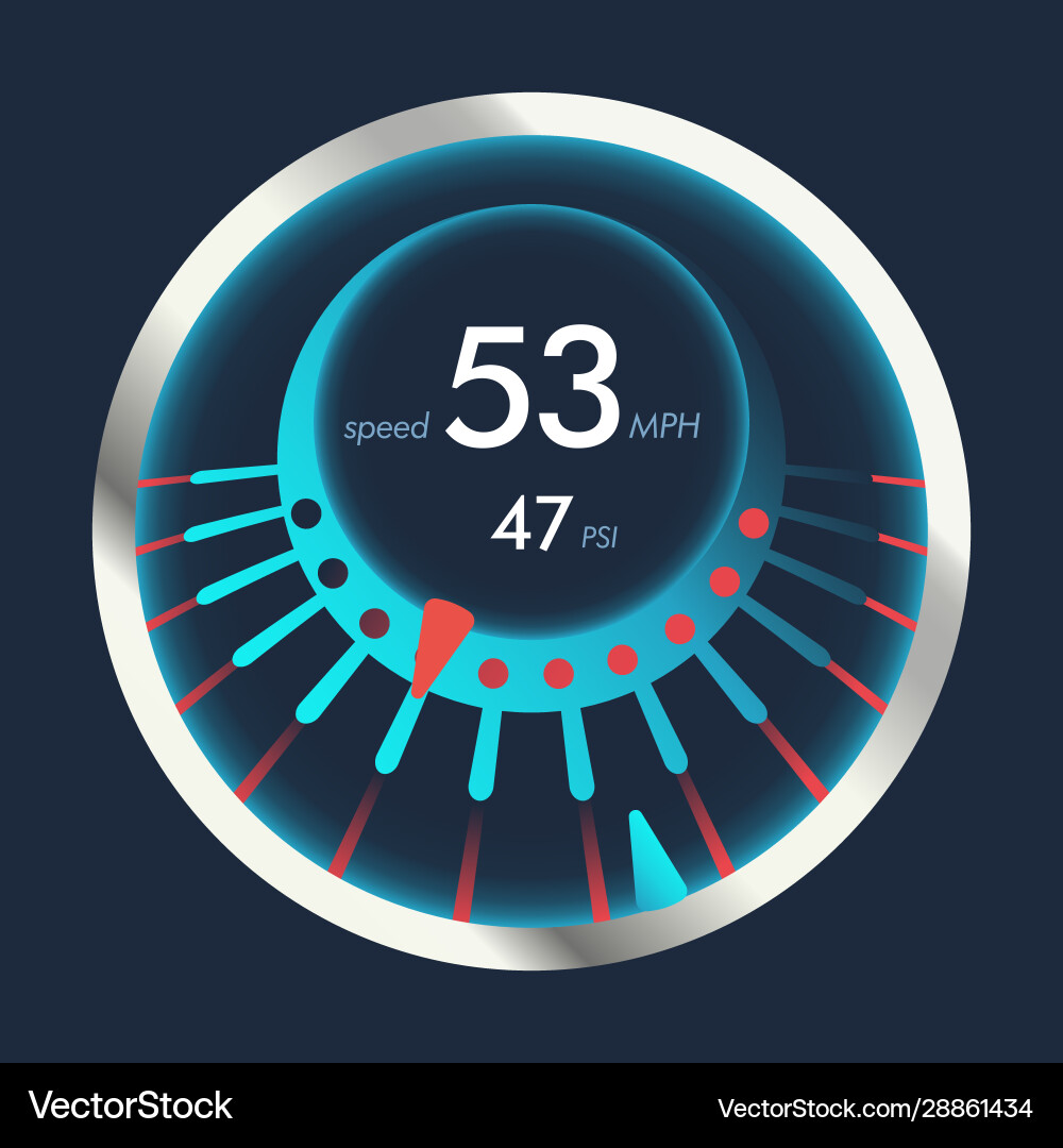 Isolated speedometers for dashboard device Isolated speedometers for dashboard device vector image