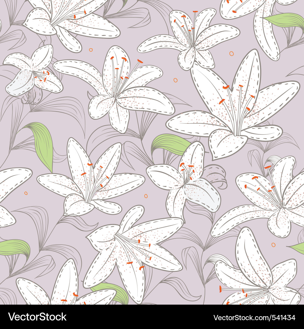 Liliiis pattern Vector Image