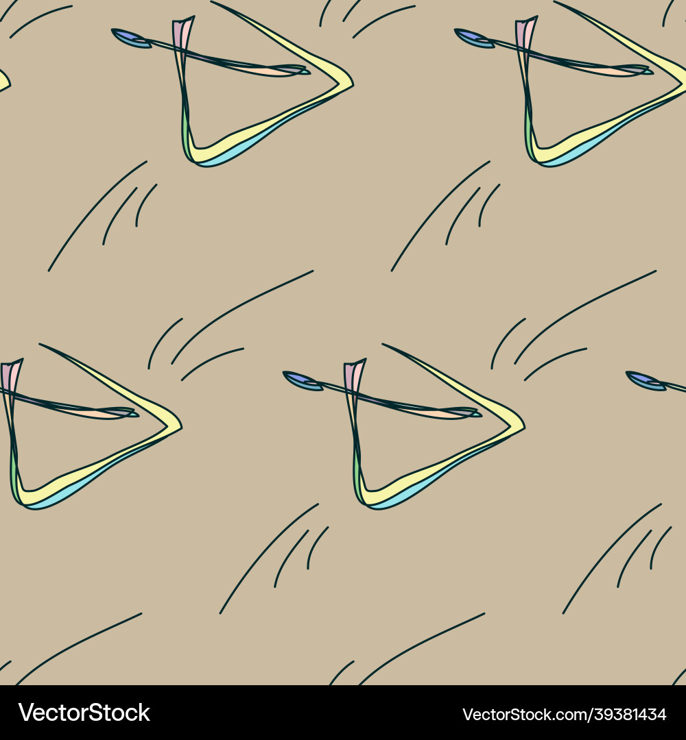 Musical triangle sketch isolated design element vector image