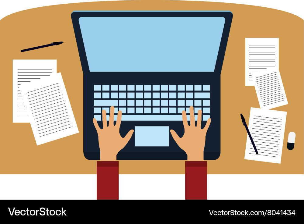 Office computer Vector Image