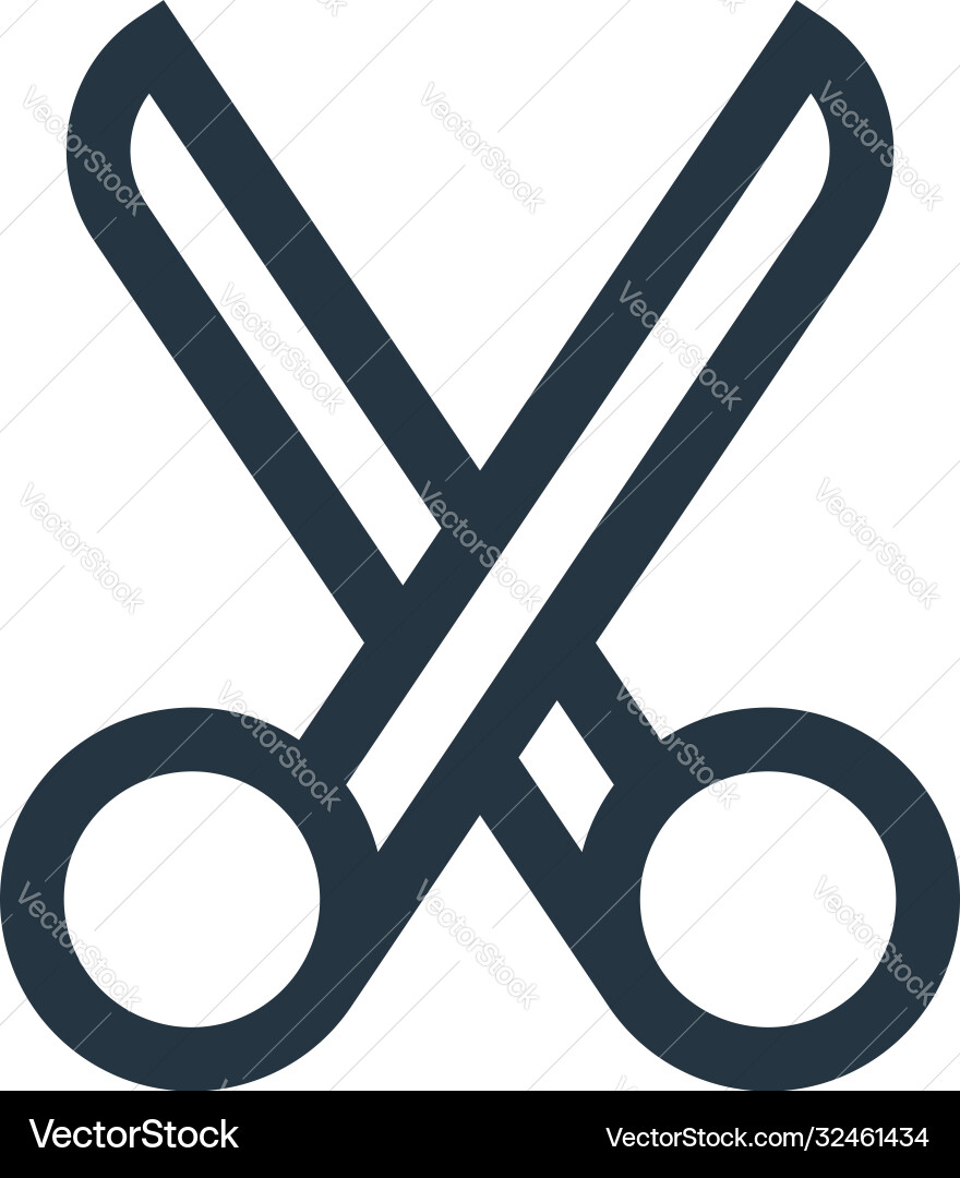Scissors icon isolated on white background Scissors icon isolated on white background vector image