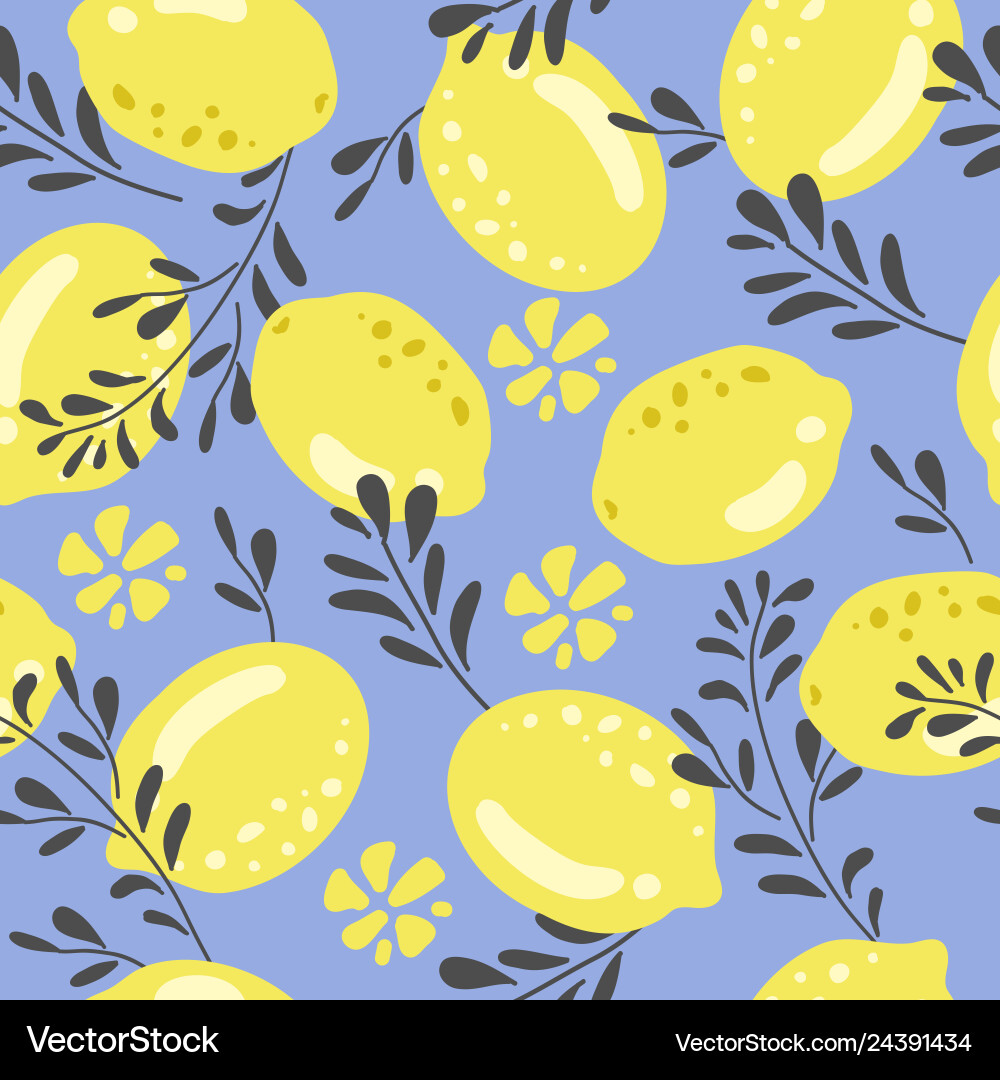 Seamless background with lemon pattern Seamless background with lemon pattern vector image