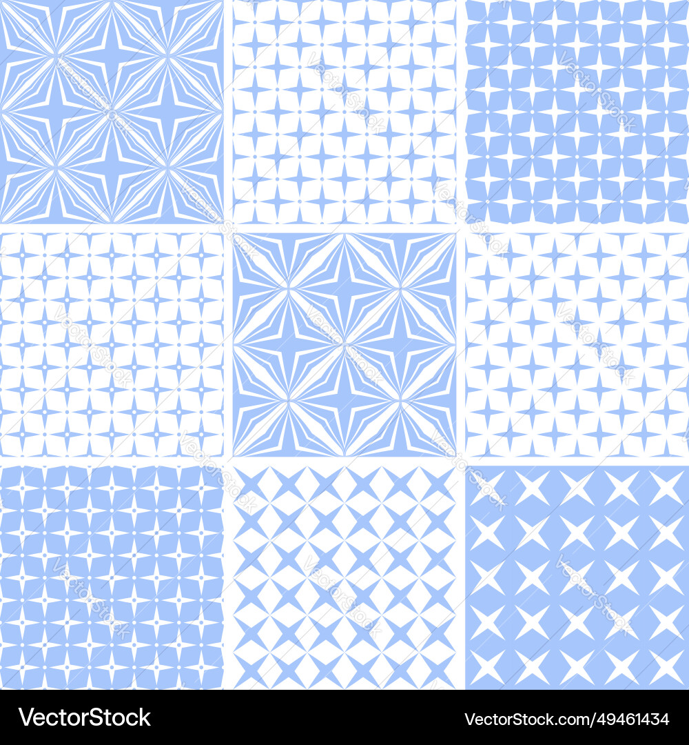 Seamless patterns set vector image