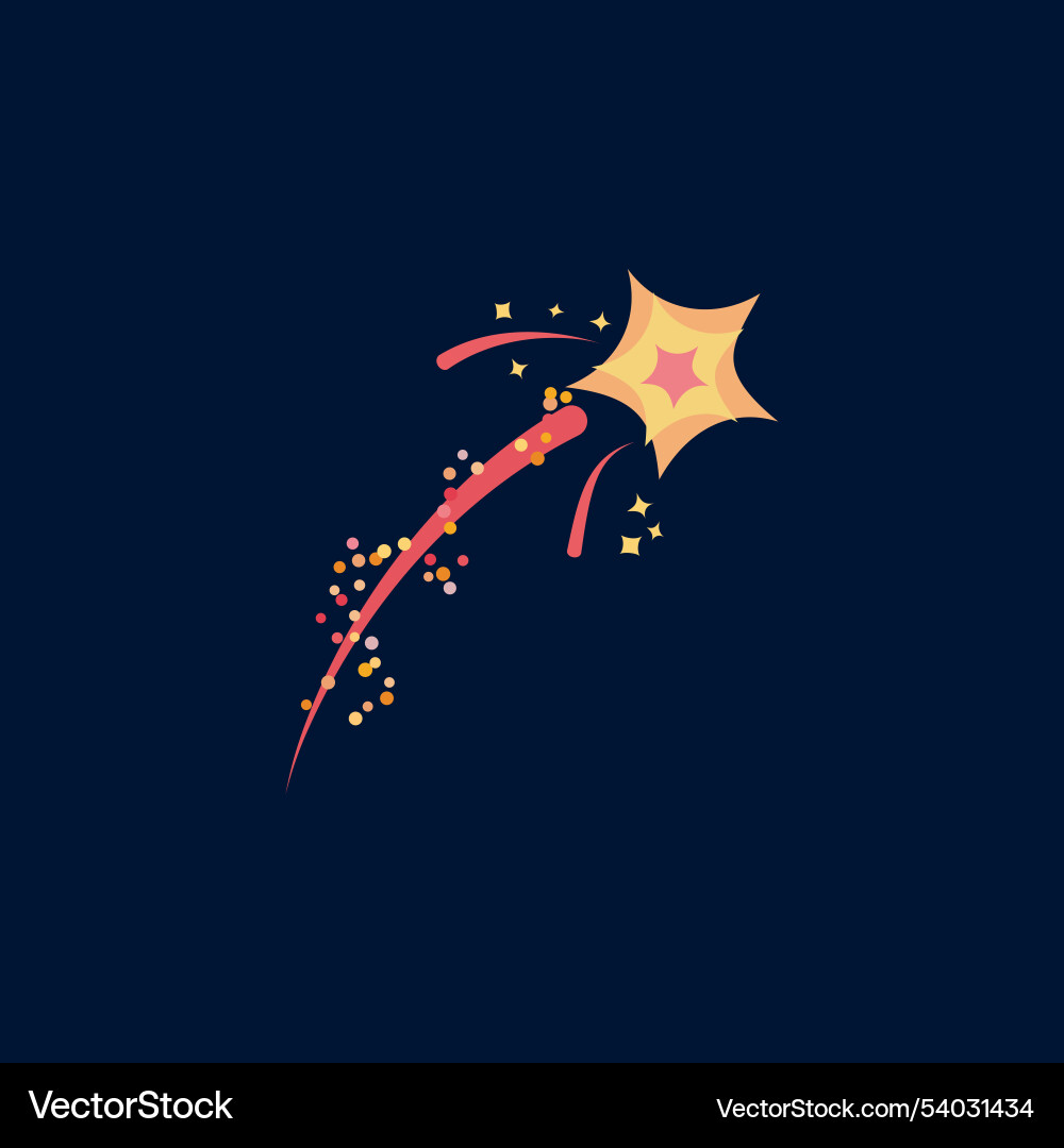 Sparkling firecracker explosion star shape Vector Image