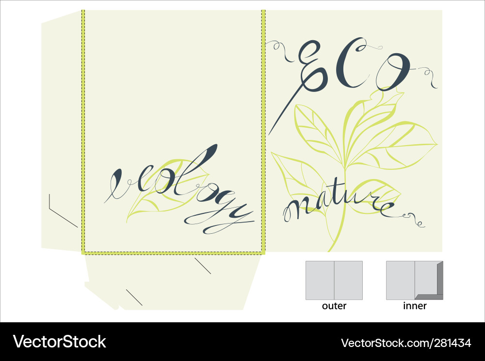 Template for folder Vector Image