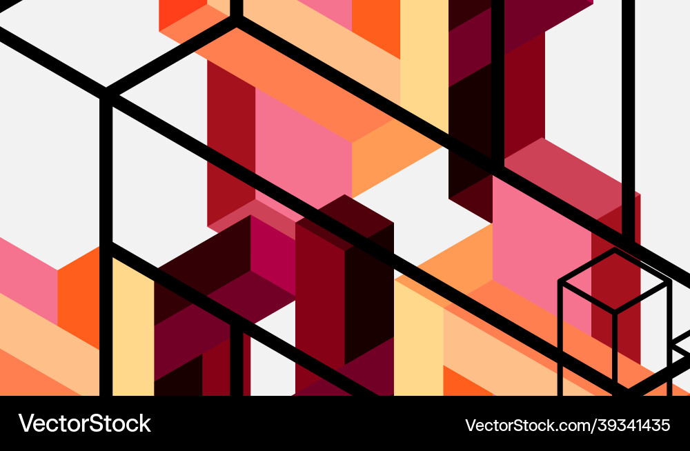 Abstract background 3d cubes cubic elements Abstract background 3d cubes cubic elements vector image