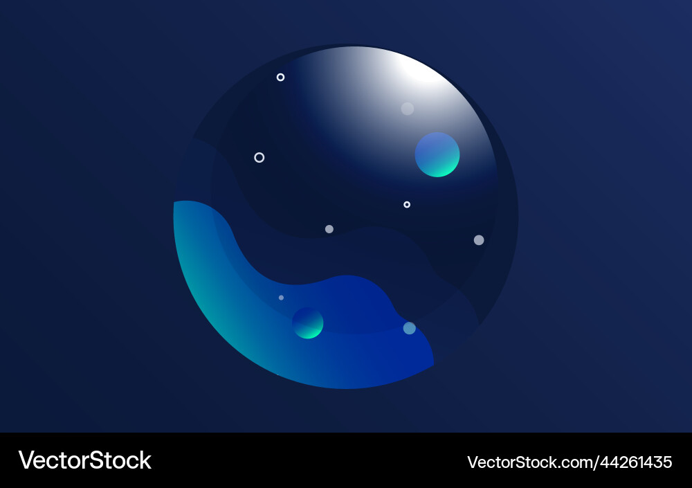 Abstract circle liquid shapes globe blobs Vector Image