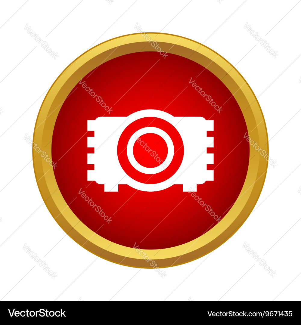 Camera icon in simple style Vector Image