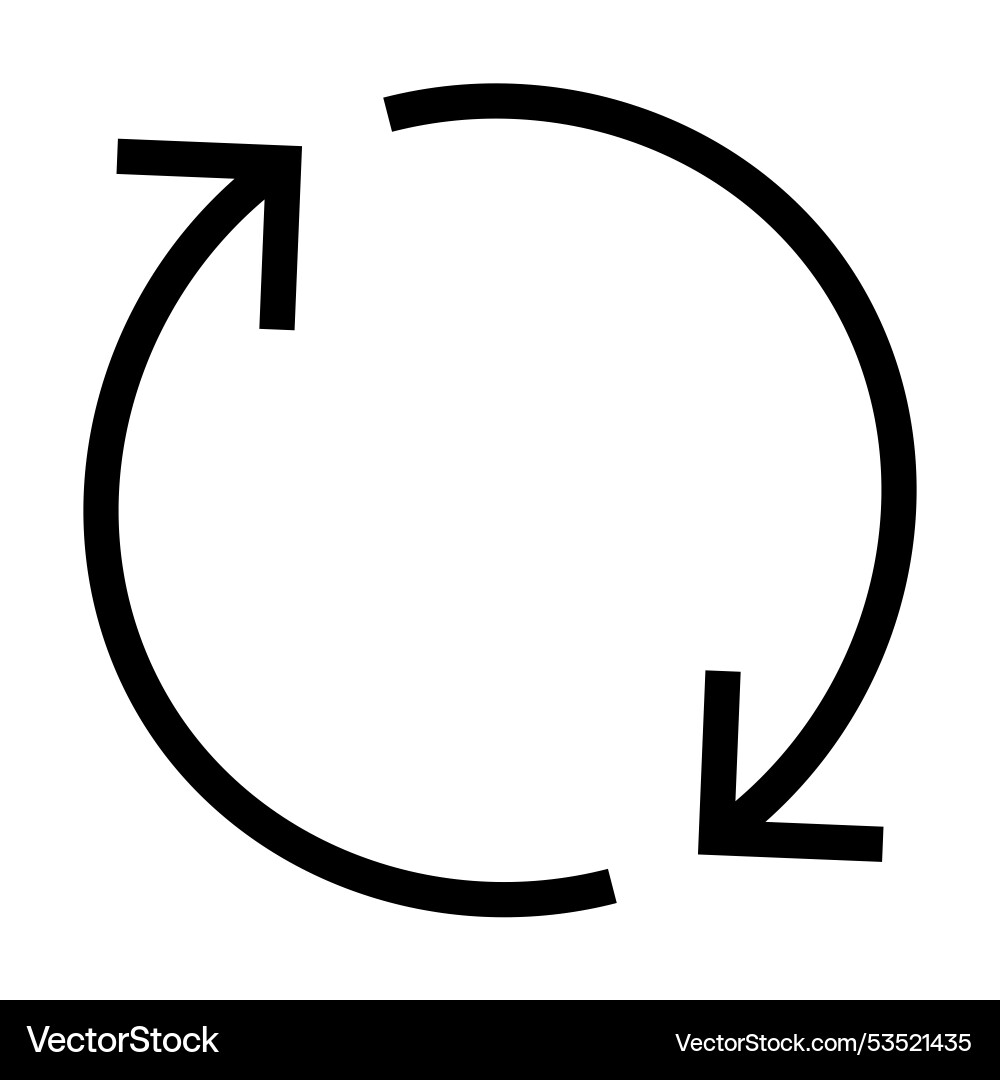 Circular arrows representing continuous cycle Circular arrows representing continuous cycle vector image