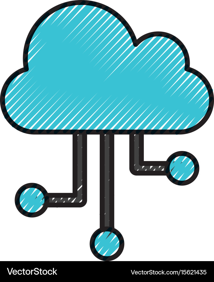 Cloud computing isolated icon vector image