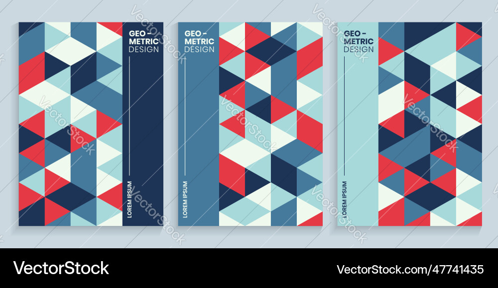 Cover background template with geometric design Vector Image