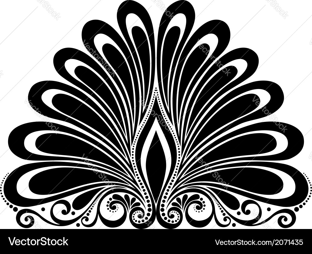Deco abstract symmetric element Vector Image